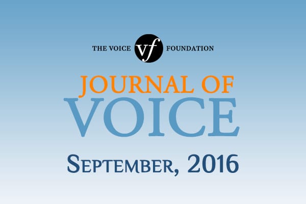 Journal of Voice - the Voice Foundation
